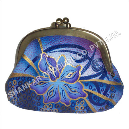 Leather Hand Painted Coin Purse