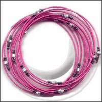 Accessories - Metal Wire 2-3 Inches Pink, Stylish Customizable Lightweight Wire Bracelet