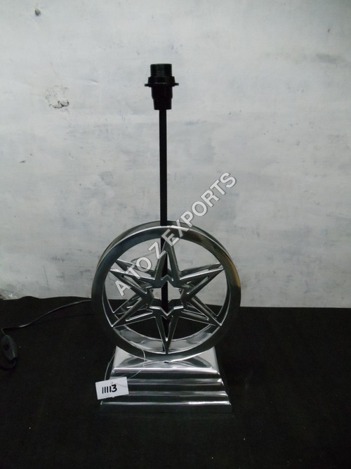 Silver Antique Aluminium Lamp Base