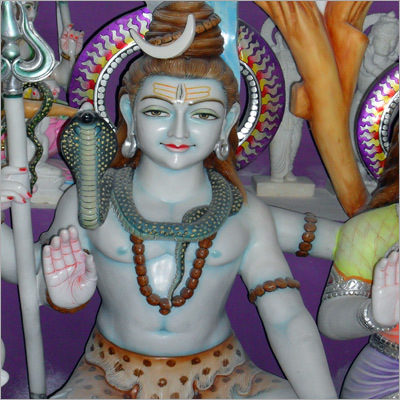 Shiv Parvati Marble Statues