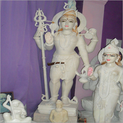 Marble Shiv Parvati Statue