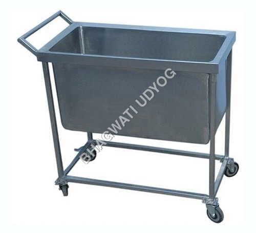 Wast Dish Collection Trolly - Stainless Steel, Variable Capacity | Durable, Easy Cleaning, Mobile, Large Capacity, 4 Swivel Wheels