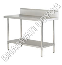 WORKTABLE SPLASHBACK - Stainless Steel, Variable Dimensions, Adjustable Shelf Height | Durable, Hygienic, EasyClean, SpaceSaving, Rustproof