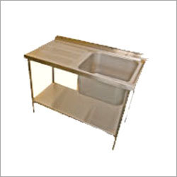 Stainless Steel Cutting Table With Sink - 1200mm x 600mm x 850mm, 400mm x 300mm x 200mm Sink | Durable, Space Saving, Rust Resistant, Easy Clean, Food Safe, Ergonomic Design, Heavy Duty, Easy Assembly