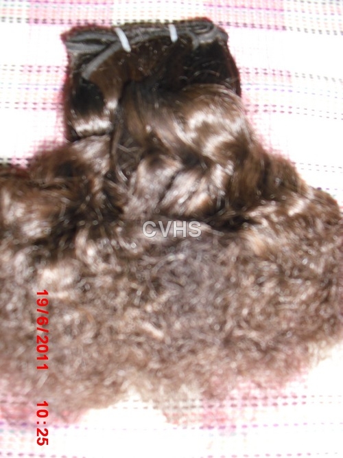 Natural black curly hair