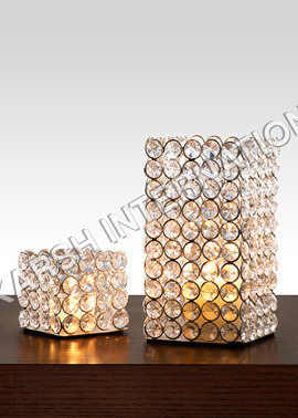 Square crystal votives