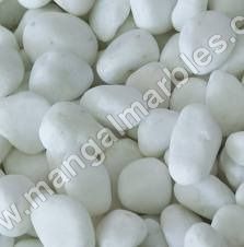 Natural Stone Snow White Tumble Pebbles