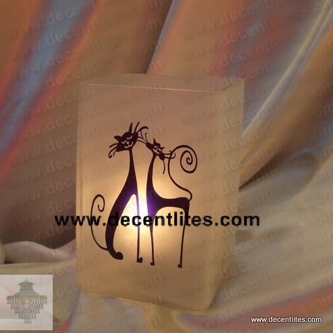 Etching Frosted Candle Holder