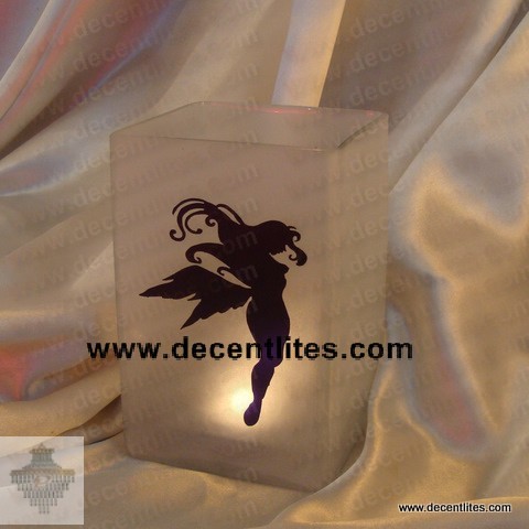 Etching Frosted Candle Holder