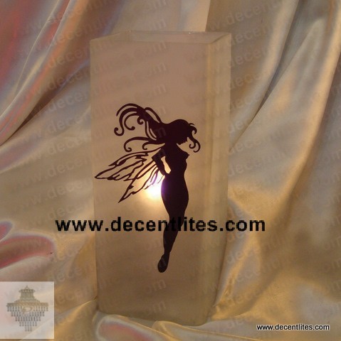 Etching Frosted Candle Holder