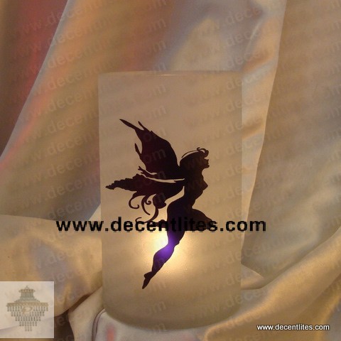 Etching Frosted Candle Holder