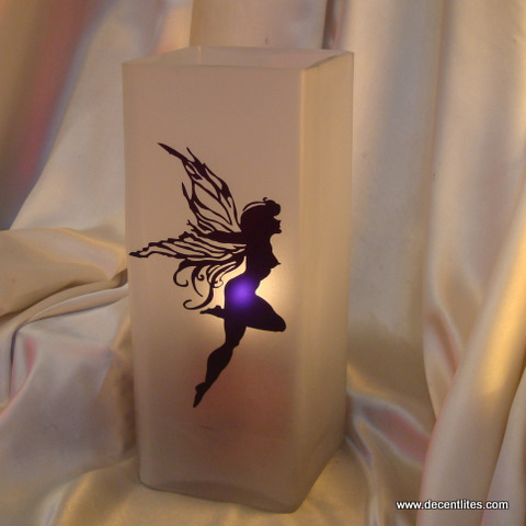 Etching Glass Frosted Candle Holder