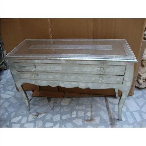 Silver Color Rectangular Shape Table