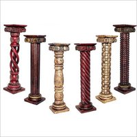Multicolor Indian Wooden Pillars