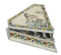 Antique Imitation German Silver Triangular Gift Box 