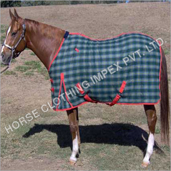 Horse Wool Check Plain Rug