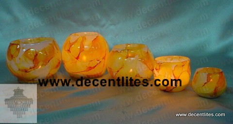 Marble Finish Candle Holder