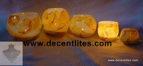 Marble Finish Candle Holder