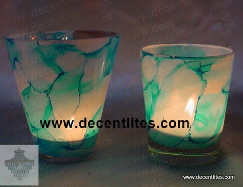 Marble Finish Candle Holder