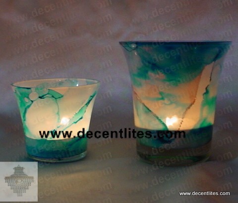 Marble Finish Candle Holder