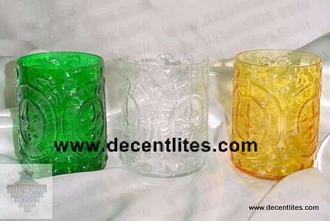 Color Glass Candle Holder