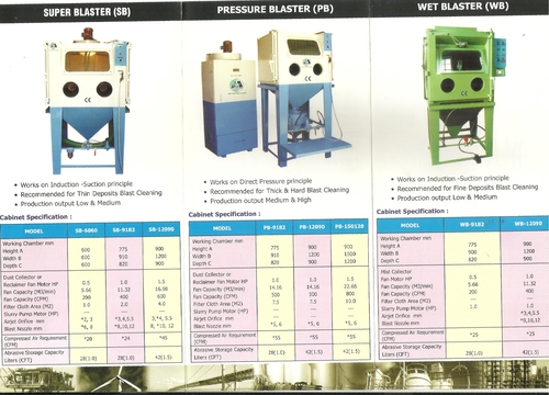 Abrasive Blasting Cabinets with Dust Collector