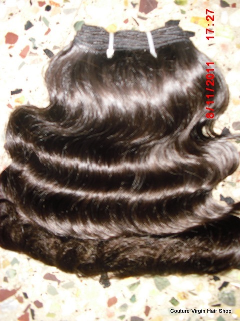 Body wave machine weft