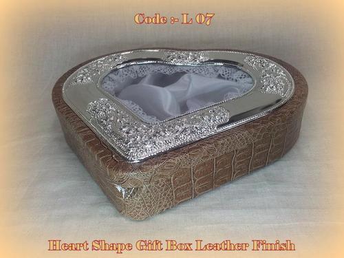 Heart shape Gift Box Leather finish