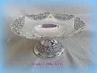 Dish Pandi Flower - Silver Plated Metal | Small To Large Size, Elegant Floral Design
