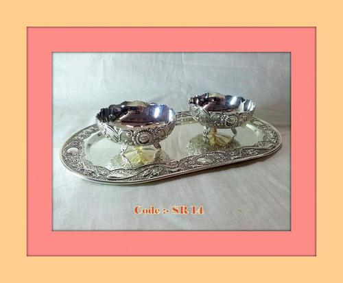 Tray with Pair of Round Bowls