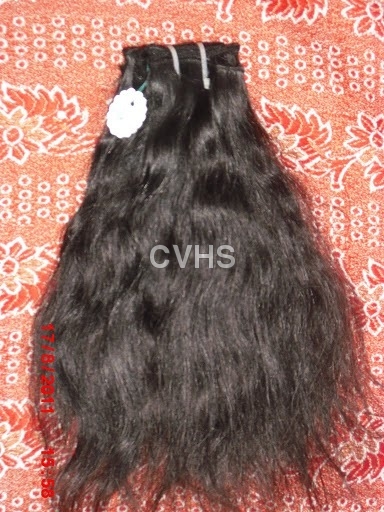 Curly machine weft