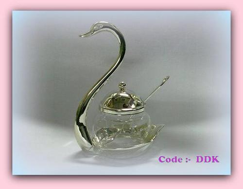 Duck with Glass Bowl And Spoon