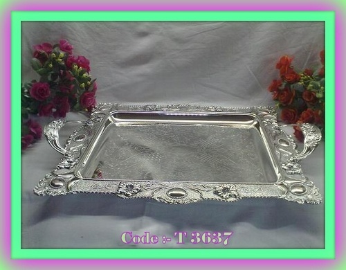 Silver Tray Rect 17''X14'  -