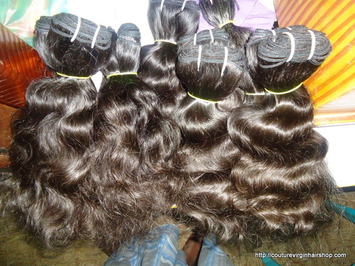 virgin Curly machine weft hair