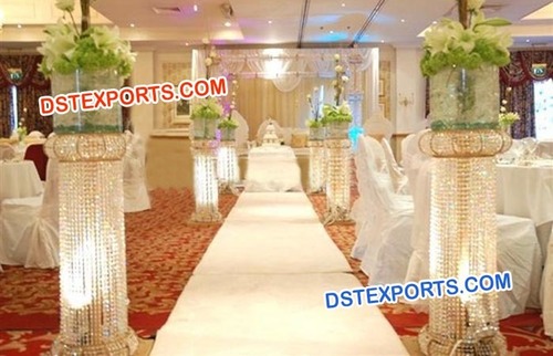 Wedding Decorated Fully Crystal Pillars