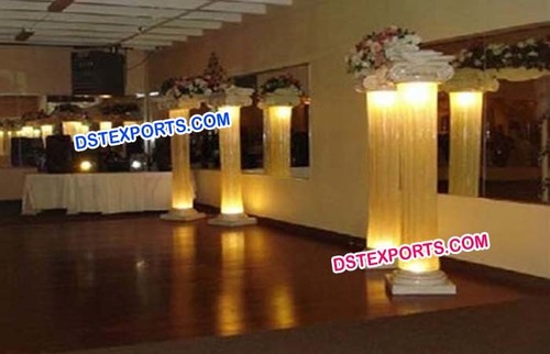 Wedding Lighted Roman Pillars