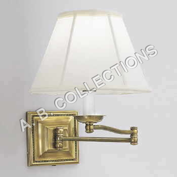 Brass Wall Sconce With Swinging Lamp Shade Light Source: Energy Saving