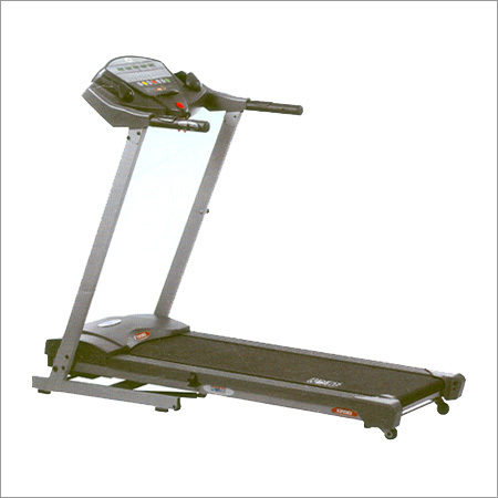 Fitness World-1200 Motorized Treadmill - 16"x51" Belt, Gray, 2.5 HP DC Motor, 0.8-16 Km/h, Manual Incline | 6 Preset Programs, 5 LCD Windows, Hydraulic Soft Drop, Easy Controls