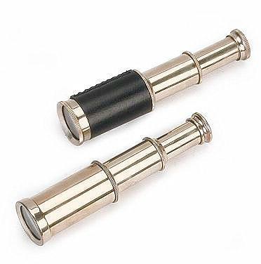 Telescope - Brass & Rubber, 10cm Length, 20mm Aperture, 10x Magnification | Clear Vision, Compact Design, Durable Build, Easy to Use, Portable