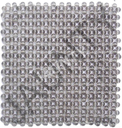 Beaded Coasters - Glass Beads 4x4 Inches Gray, Heat Resistant Durable Set of 6