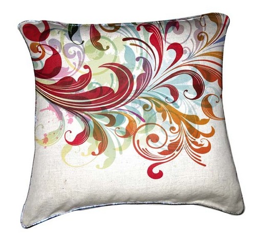 Printed Silk Cushion Cover