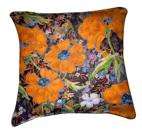 Printed Silk Cushion Covers