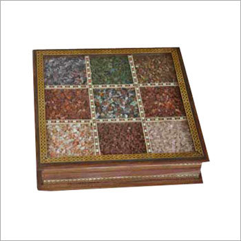 teak wood big gem stone Jewellery Box