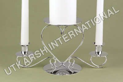 Triple heart candle holder