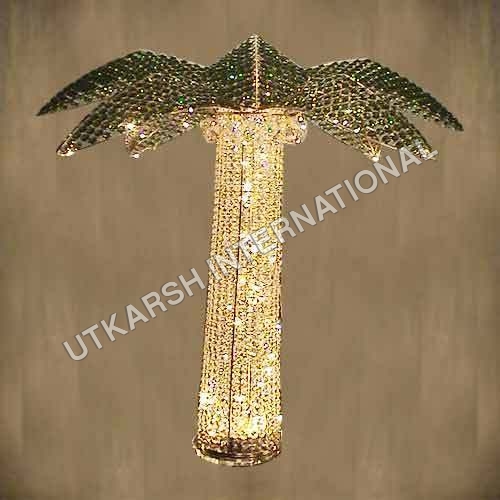 Crystal Palm Tree Candelabras