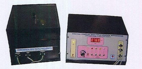 DIGITAL MULTIPLE CHOICE APPARATUS - 10x5x4 Inches, Black, Digital Display | Four Options, AC Adapter Power, Educational Testing Device
