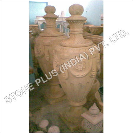 Marble Inlay Egpytian Pots