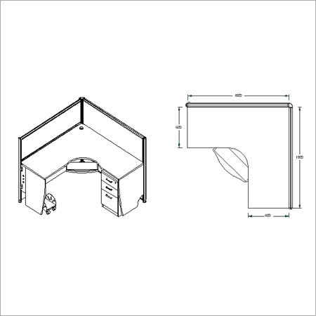 One Person Office Workstation