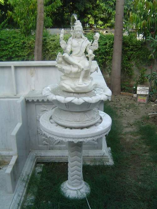 Marble Carved Shiva Fountain