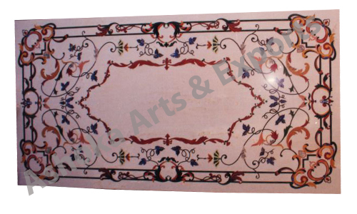 Inlay White Marble Table Top